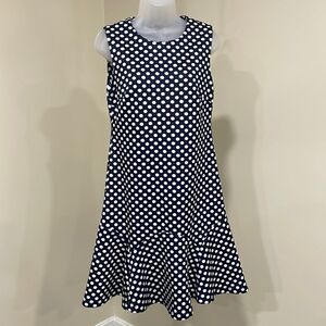 NWOT Shelby & Palmer navy and white polka dot dress. Size 10 M medium